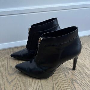 Zara Black Ankle Booties with Zipper Size 36